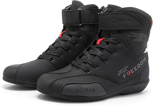 RIDEIRON Bottes Moto Hommes Chaussueres Motard Antidérapante