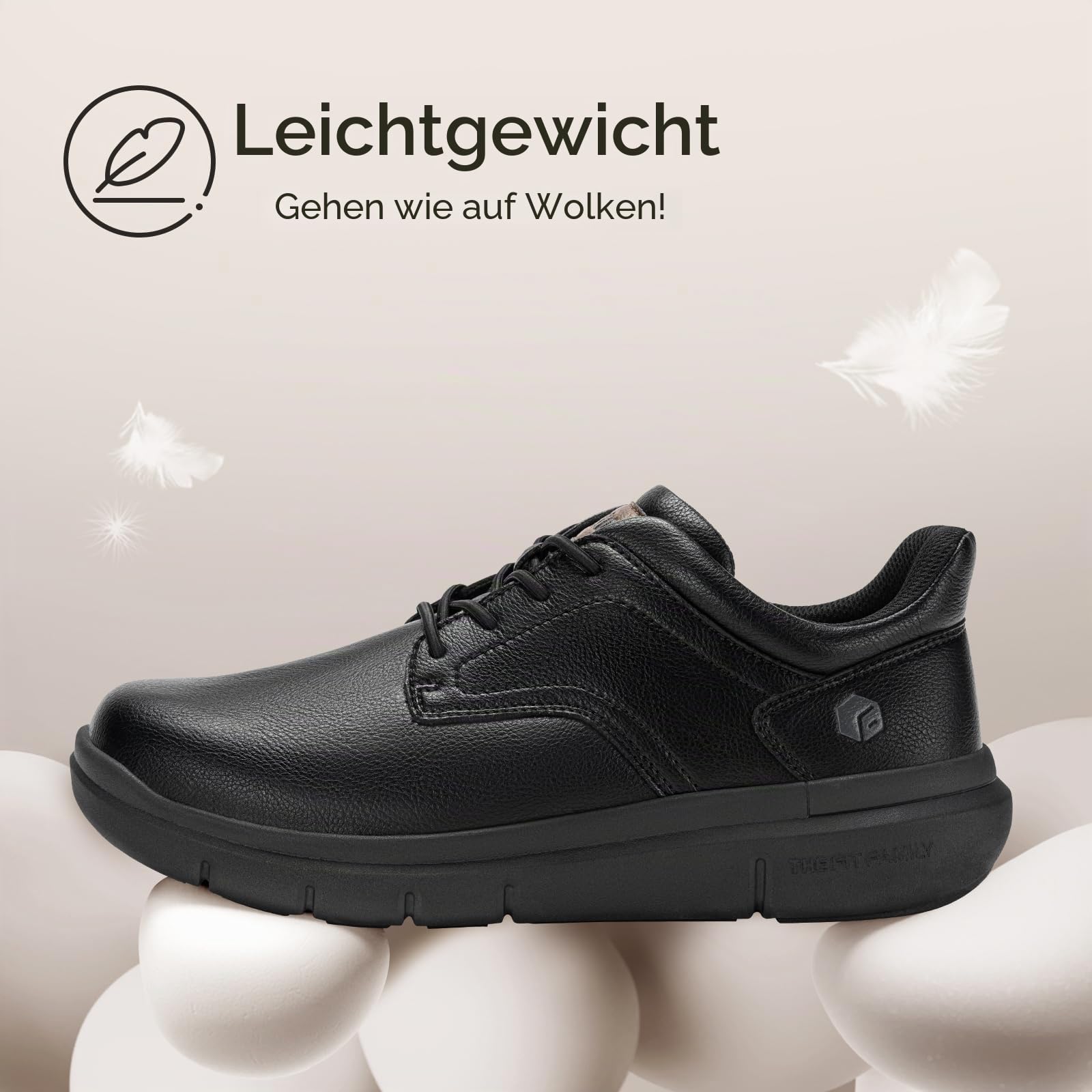 FitVille Slip on Schuhe Herren Extra Weit Kunstleder Schuhe Bequem Loafers rutschfest Freizeitschuhe Leichte Lässige Business Walkingschuhe Halbschuhe Moccasins für Breite Füße