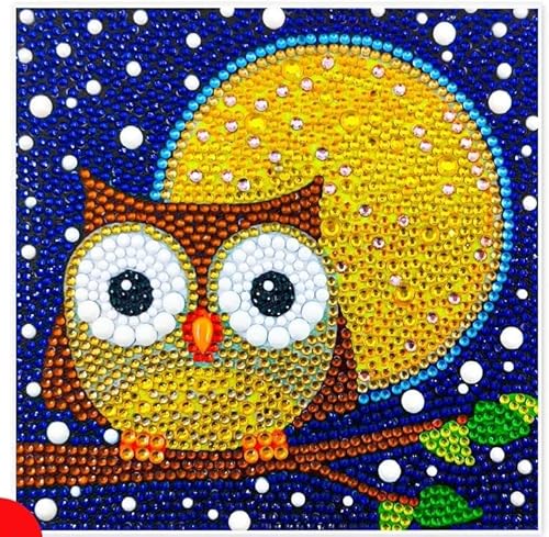 Tiny Fun Diy 5D Diamond Painting Kits For Kids Art Painting Kits With Wooden Frames For Ages 6-8 - 10-12 Easy Art And Crafts Set For Gift Home Wall Decoration (7.9×7.9 In) #TOP5