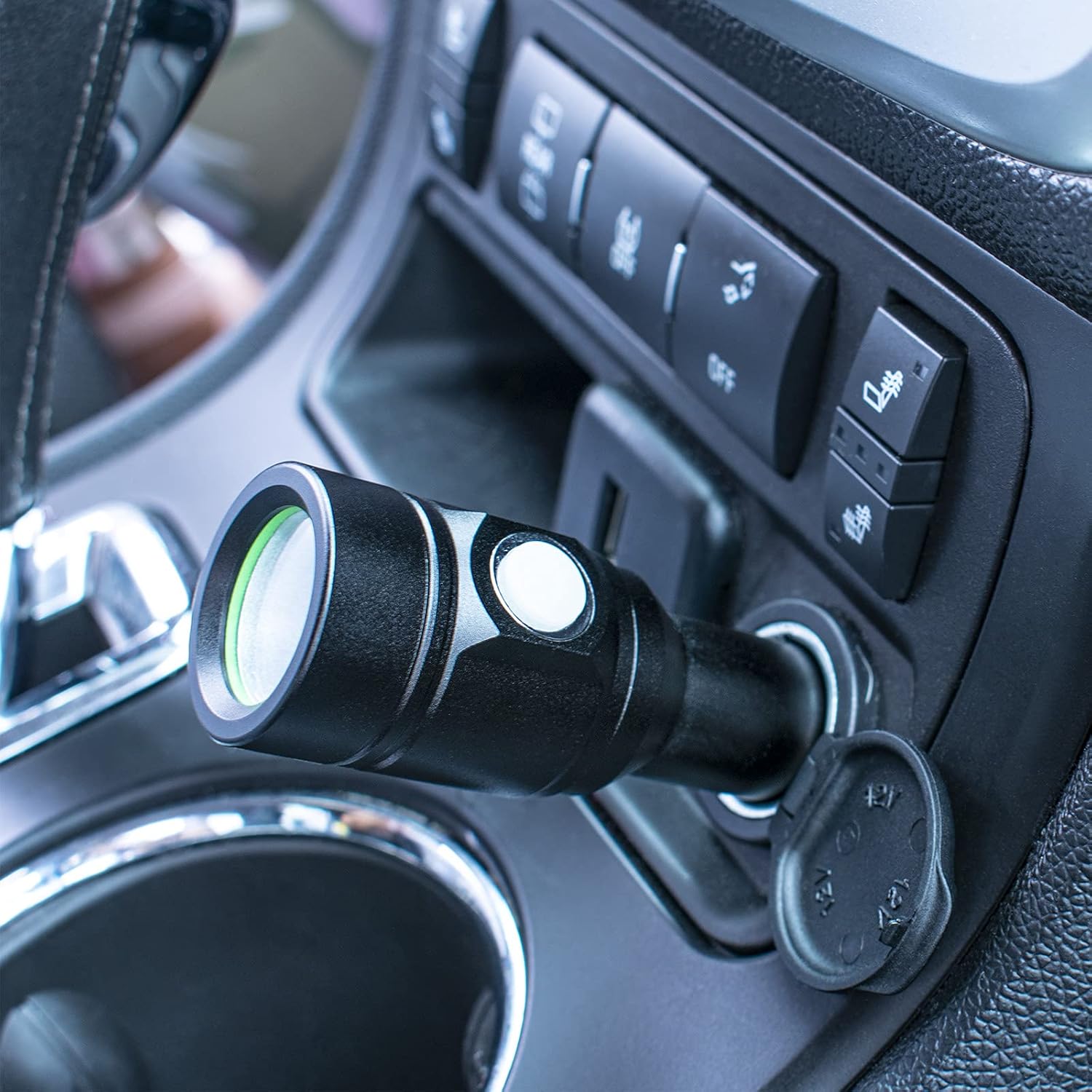 12V Car Plug In Rechargeable Flashlight PDQ - - 