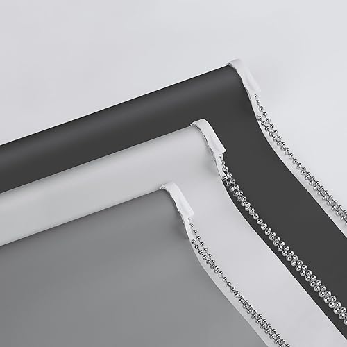 Miniatura 8 de SUNFREE Persianas enrollables opacas para ventanas, 20 pulgadas de ancho x 72 pulgadas de alto, color gris claro, persianas extraíbles para ventanas