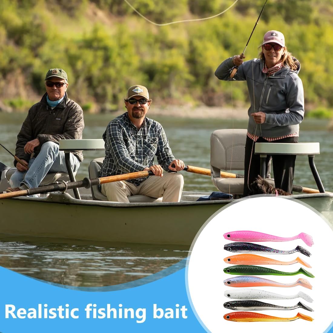 8 Piezas Jigs Señuelos De Pesca Que Se Hunden De Metal, Pesca Con Señuelos Blandos De Cola En T, Adecuado Tanto Para Agua Dulce Como Salada — view 5