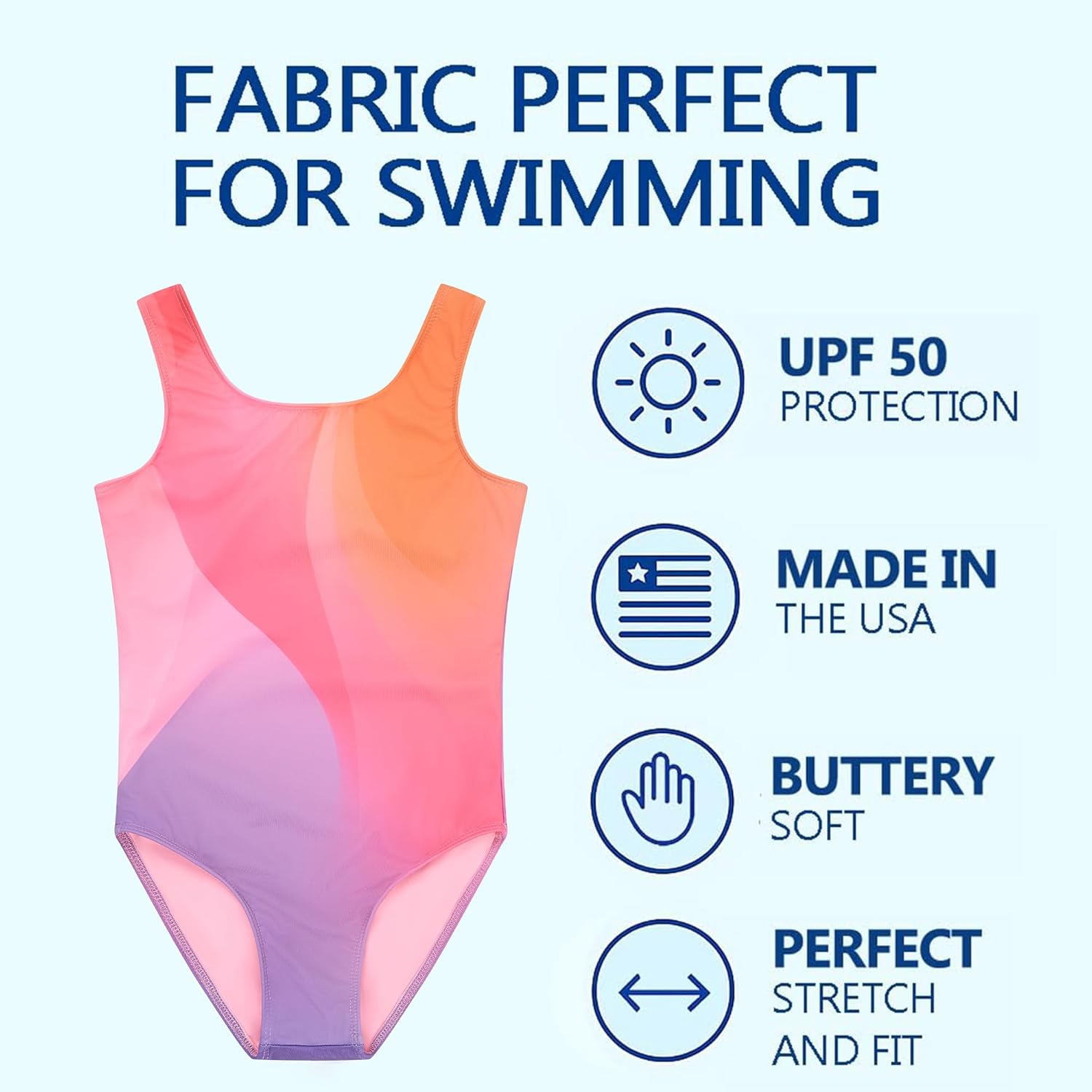 Destira Aurora Girls One Piece Swimsuit - Abstract Print Bathing Suit