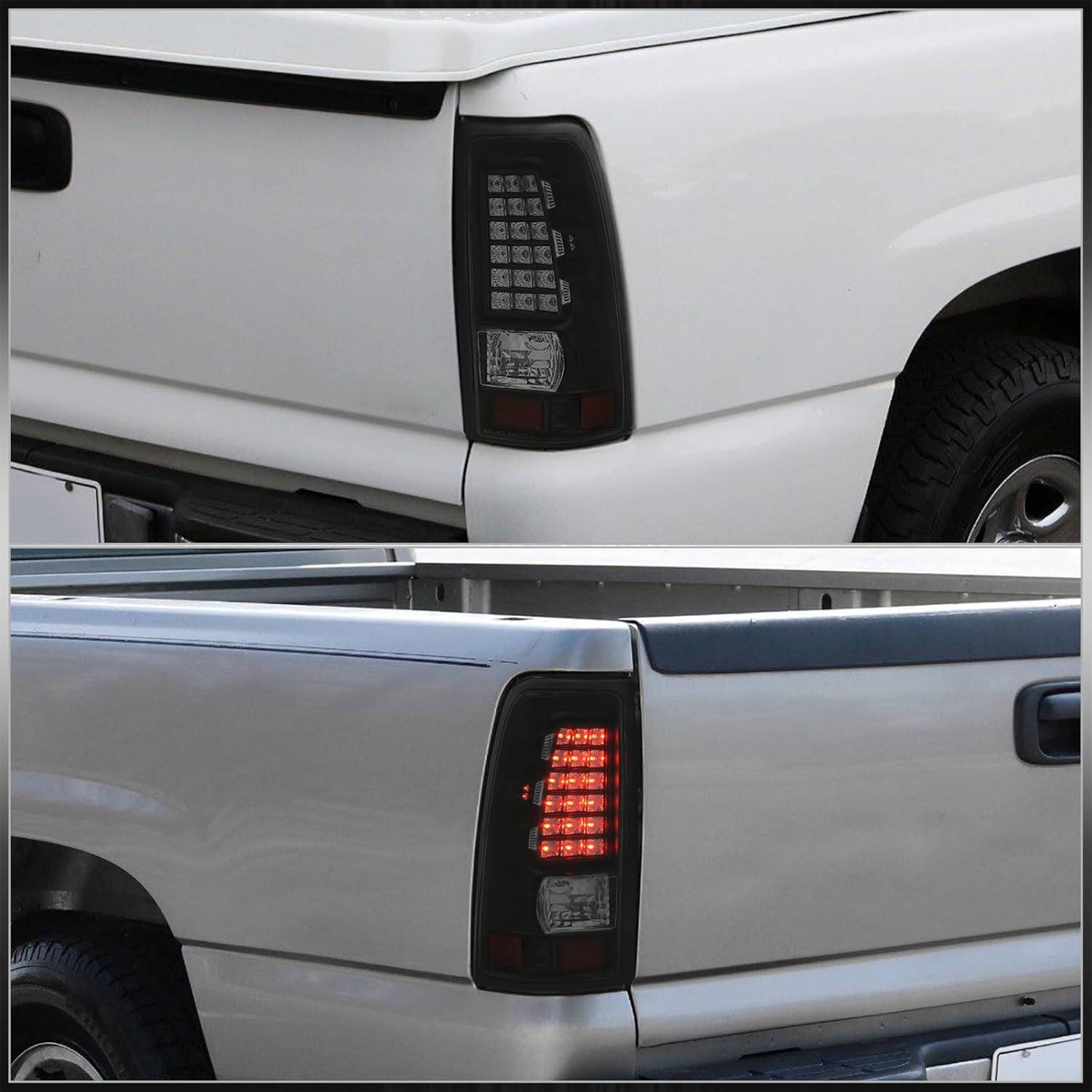 AJP Distributors New Generation LED Tail Lights Brake Stop Lamps Pair Compatible/Replacement For Silverado Sierra 1500 2500 3500 1999 2000 2001 2002 2003 2004 2005 2006 2007 99 00 01 02 03 04 05 06 07