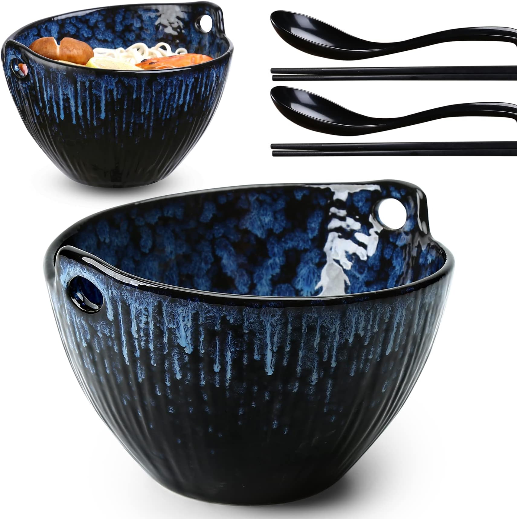 Ramen Bowl Set Microwave Ramen Bowl Ramen Bowl with Lid Microwave Bowls with