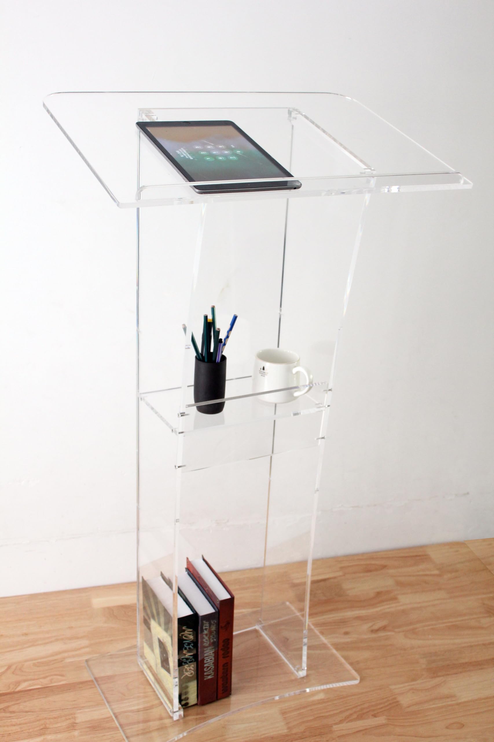EastSideHX Lecture Podium - Acrylic Podium Church,Lectern Podium Stand? Church Podium, Conference Podium, Auditorium, Classroom, lecturm podiums
