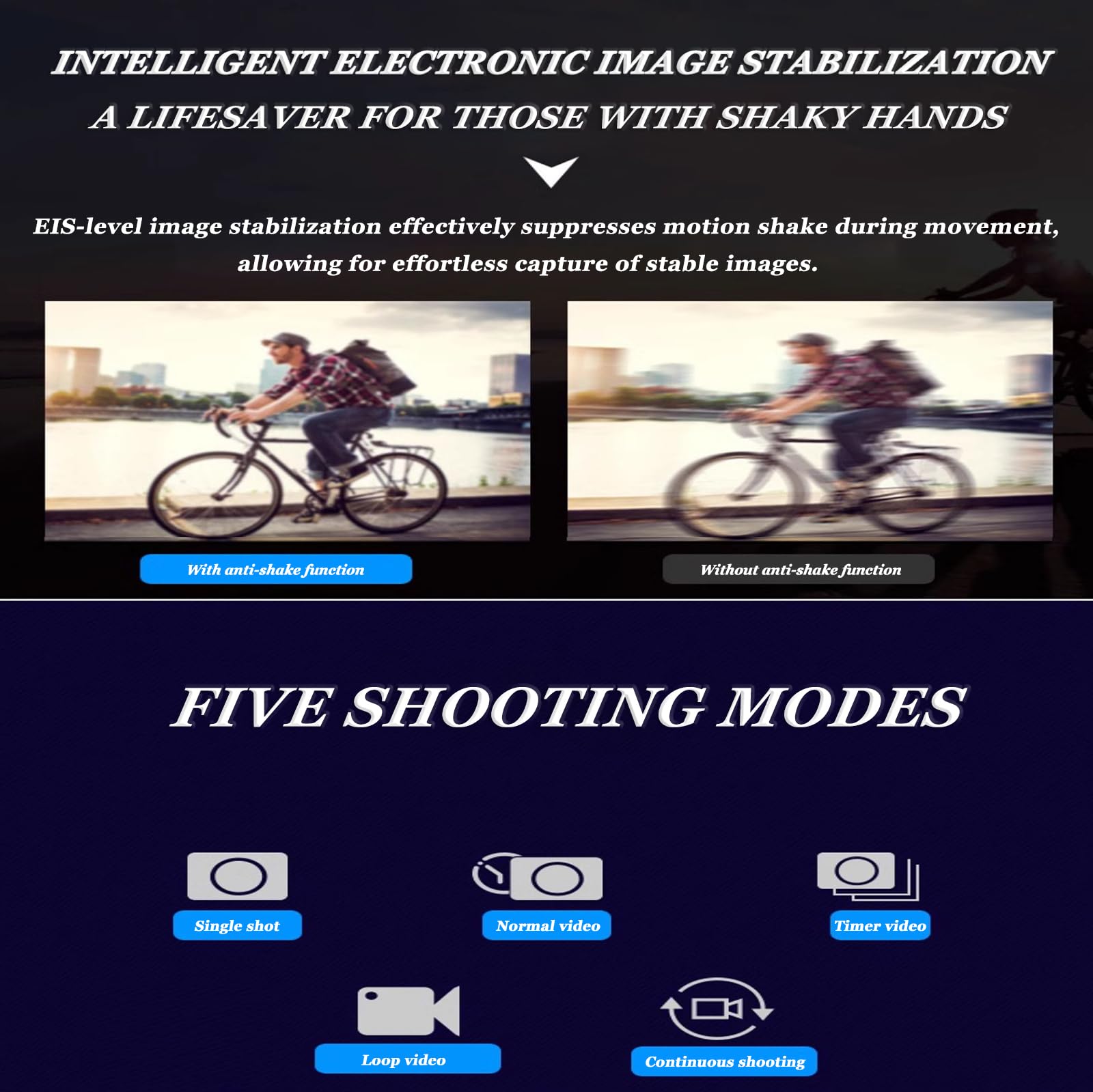 Telecamera per Casco Moto per GSB G361 Dual Lens 2020-2025, Dash Cam Moto con Registrazione in Loop, Fotocamera Sportiva Registratore Casco per Sicurezza e Viaggi