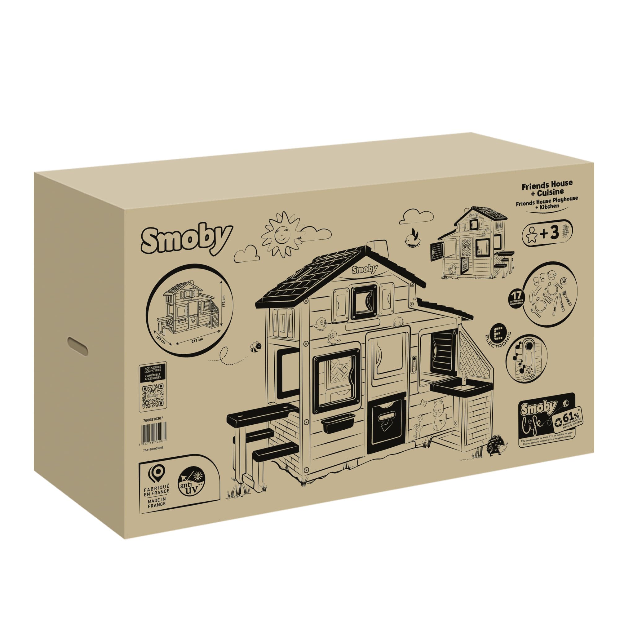 SMOBY LIFE FRIENDS PLAYHOUSE adatto per uso interno o esterno