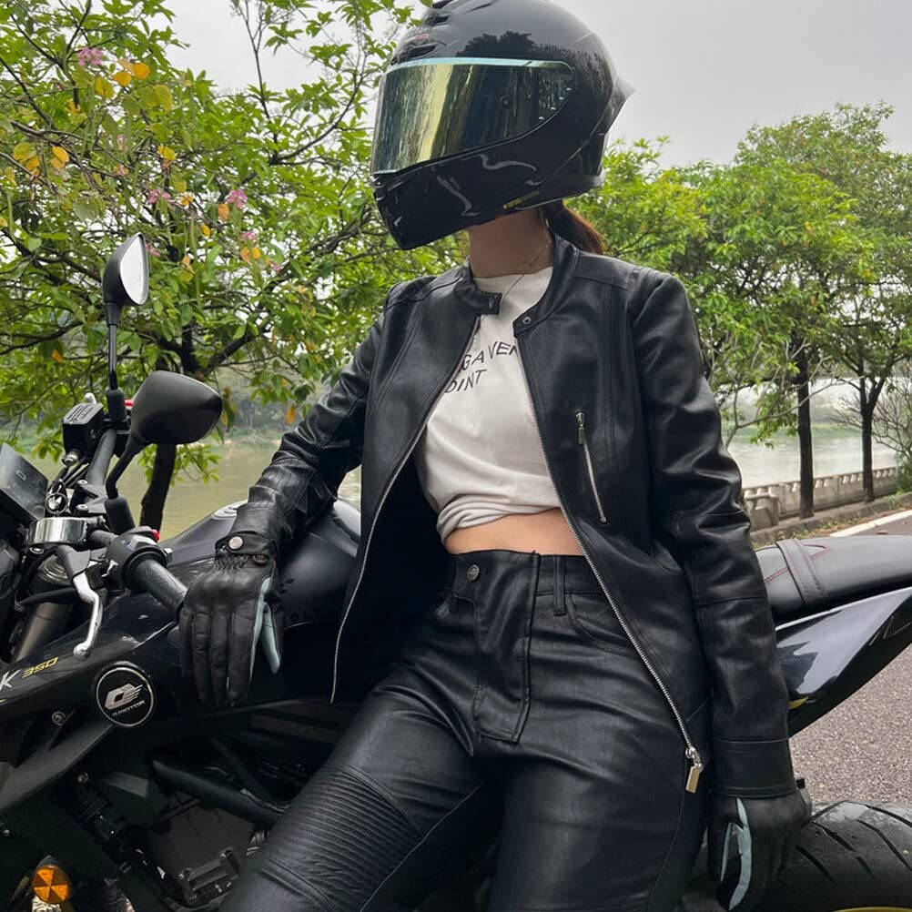 Women's Motorcycle Riding Jacket Retro Locomotive PU Leather