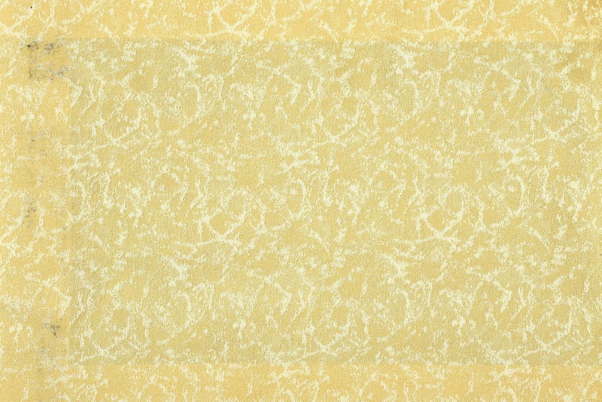 Fablix Blackout Polyester Textured Fabric for Blackout Blinds, Door Curtains, Window Panel Drapes | 48 Inch Width Abstract Print Fabric for Sofa Curtains Cover and Craft, Sand Yellow 1 Meter