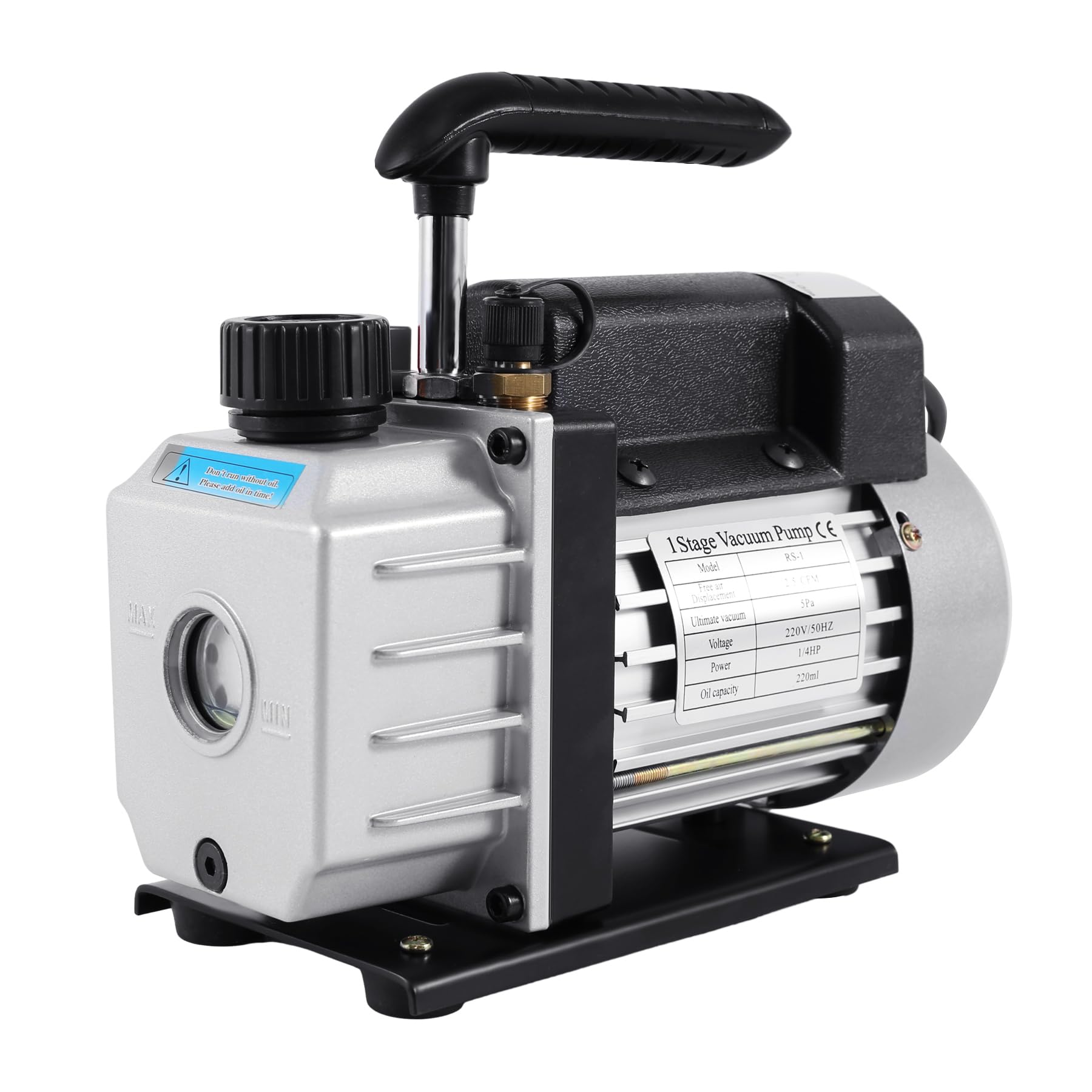 Vakuumpumpe 2,5 CFM Aluminium, 1/4HP 0,05 mbar Klimaanlage Unterdruckpumpe