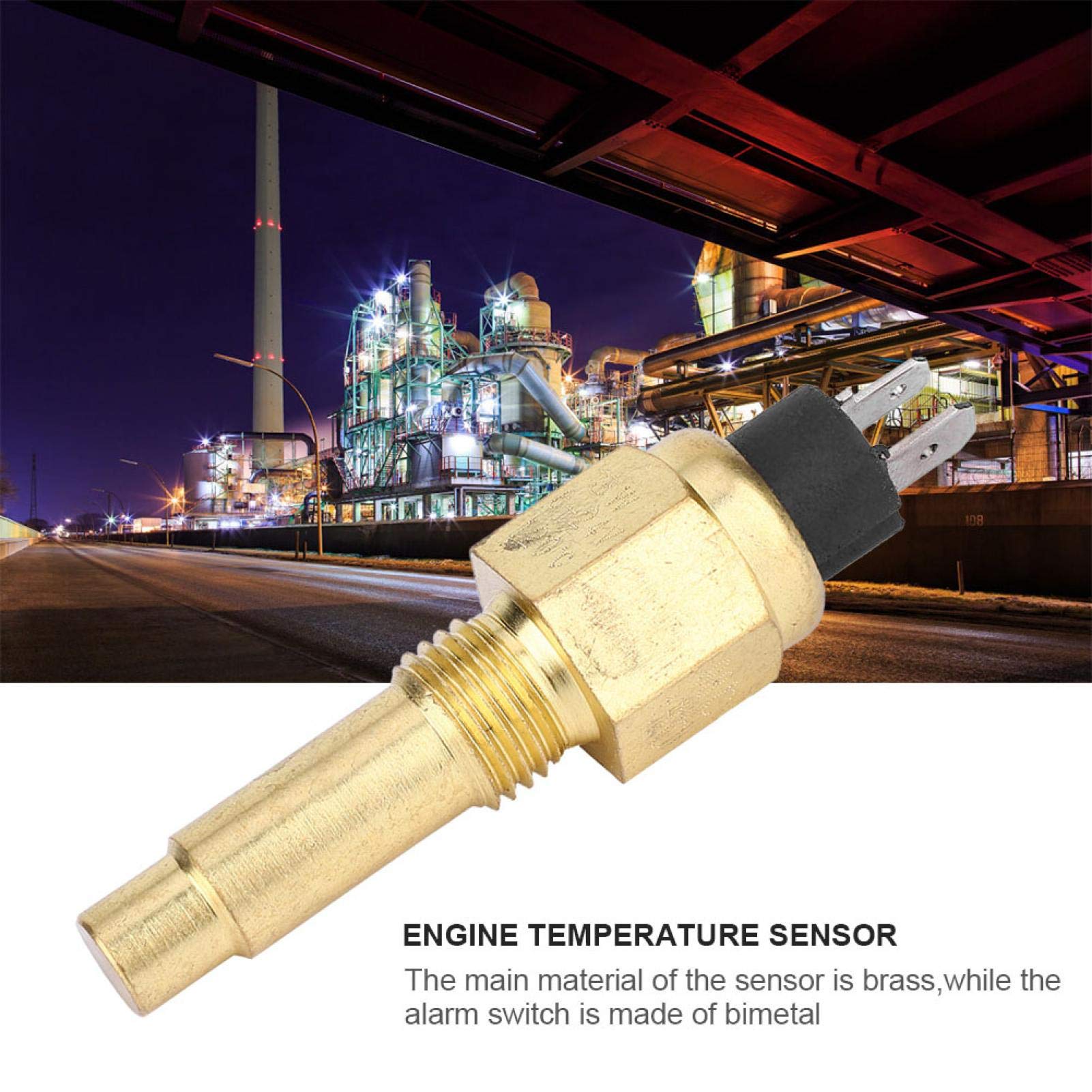Czujnik temperatury wody, czujnik Eninge, 3/8 '' NPT 98 ℃ Czujnik temperatury wody w silniku Pasuje do akcesoriów silnika VDO 6~24 V