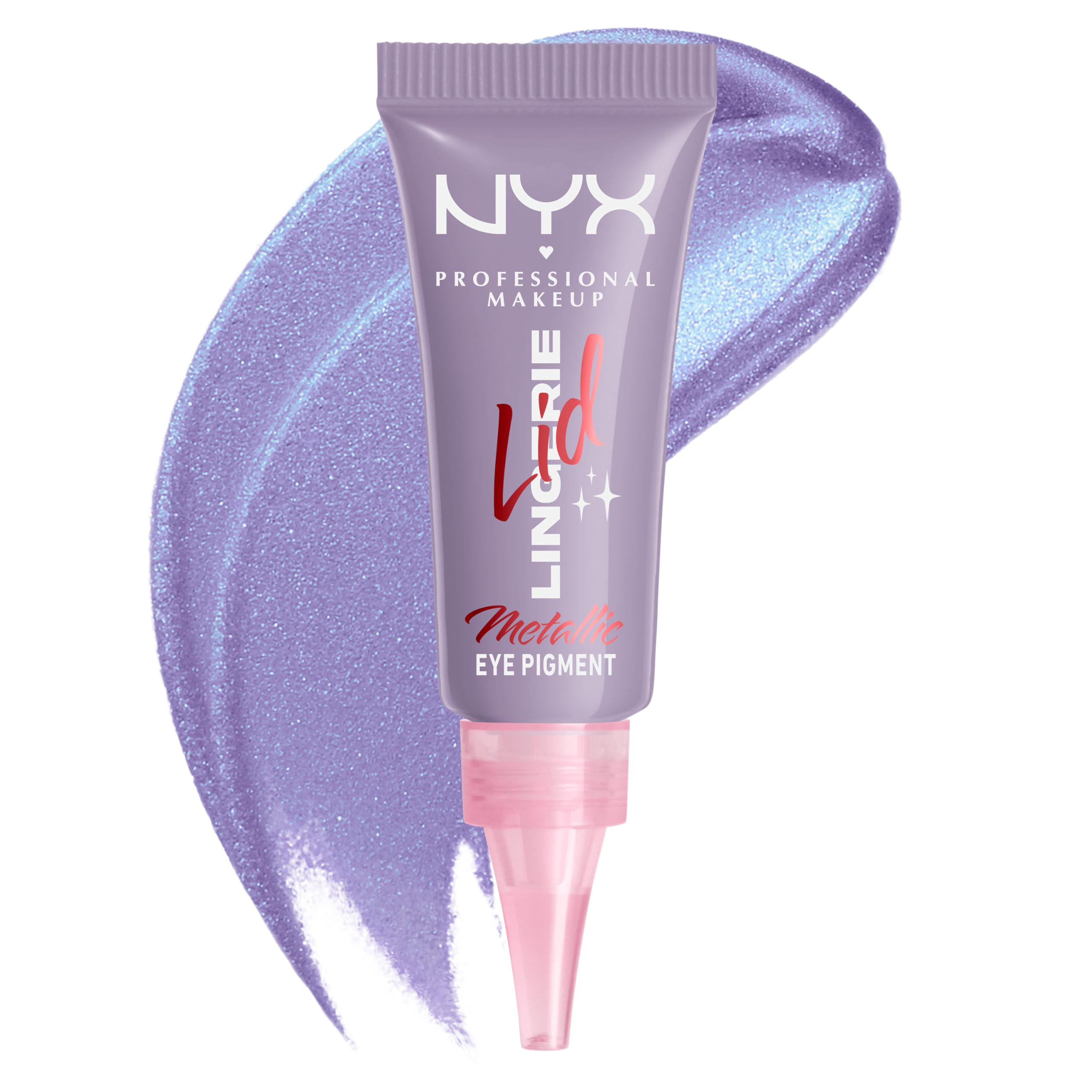 NYX Professional Makeup Lid Lingerie Cream Eye Pigment, Eyeshadow, Up to 24H Wear, Lacy Lilac
