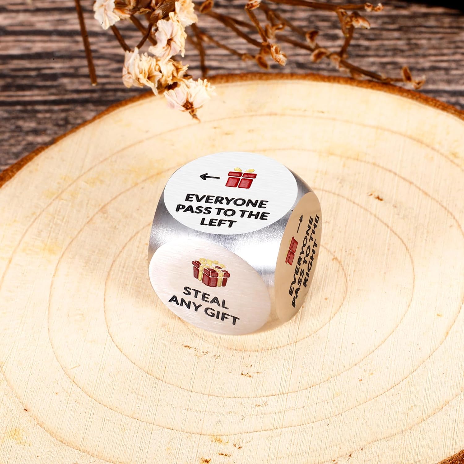 Santa Swap Gift Exchange Dice, Christmas Games Dice Stocking Stuffers for Party Games, Fun Christmas Games for Family Party, Xmas Dice Gifts for Teens, Adults, Grandkids, Holiday Christmas Gag Gifts