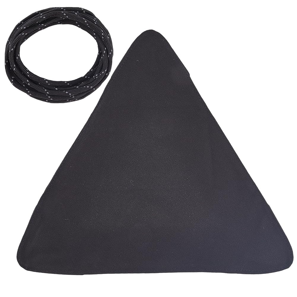GORGECRAFT 2 Sets Tripod Stool Cloth Outdoor Triangular Stool Covers 31.5cm Portable Camping Chair Cover Black Foldable Lightweight Tripod Stool Pad for Walking Hunting Backpacking Travelling