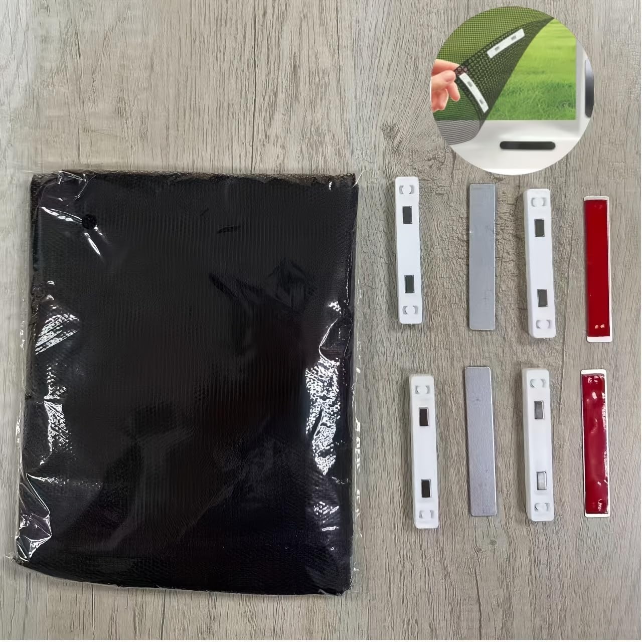 Magnetic Mosquito Net Window Screen, Adjustable Size, High Air Permeability, No Drilling Required, Self-Adhesive Easy Installation, Bug Proof Insect Screen for Home Bedroom Kitchen