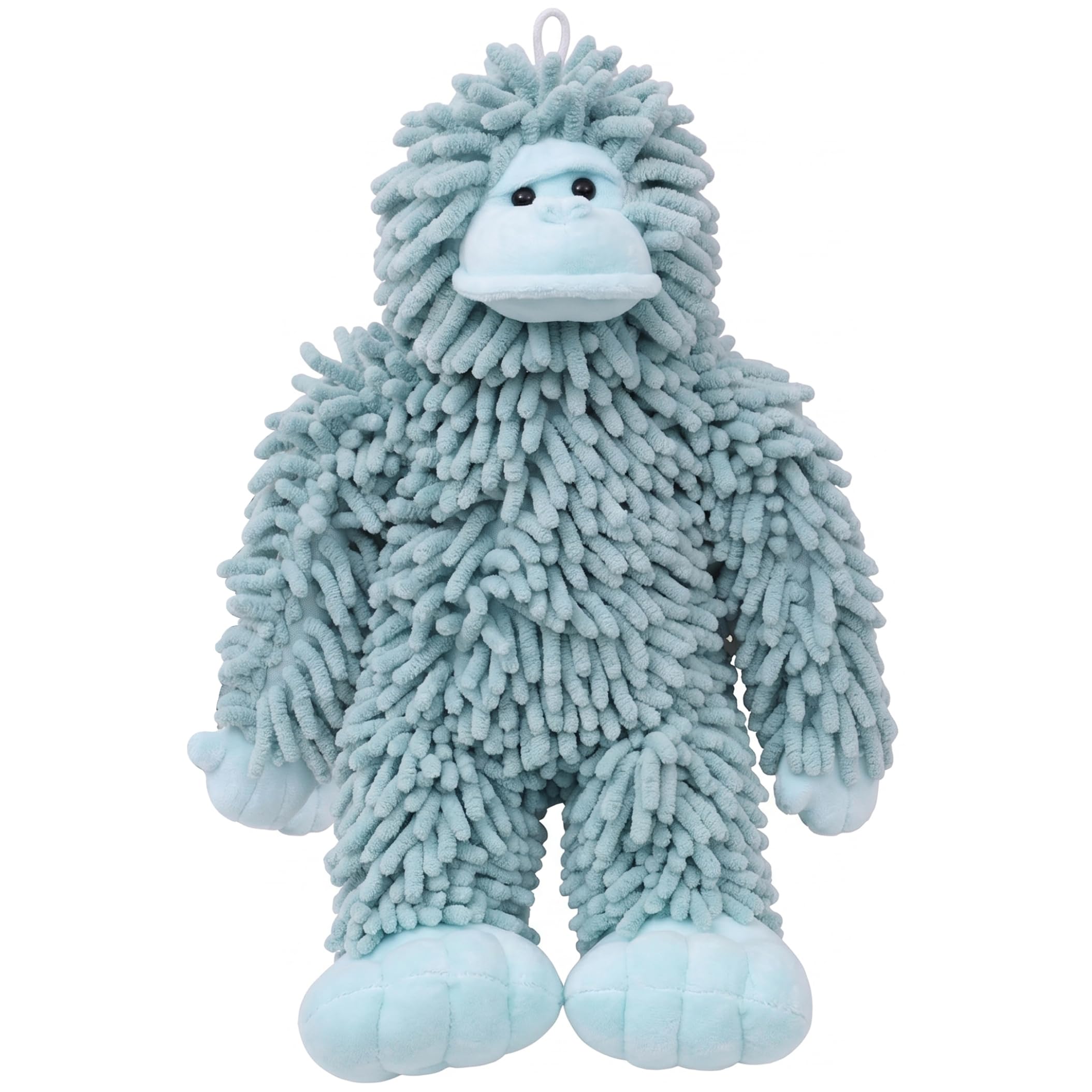 Bemonew Animal Hand Towels, Quick-Absorbent Chenille Hand Towel, Cute Creative Gorilla Shape for Bathroom & Vanity, Green