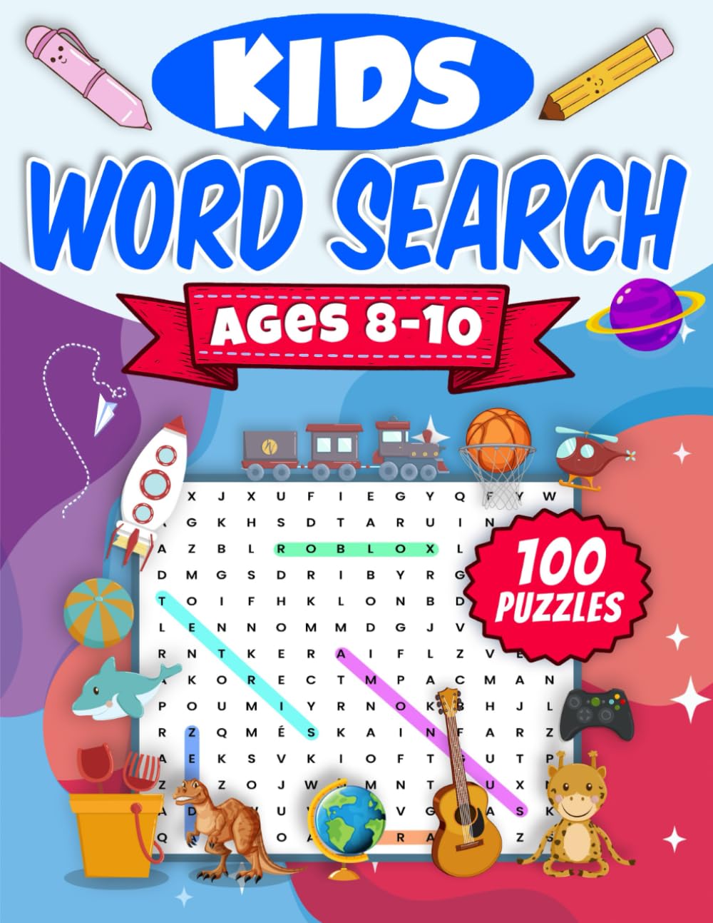 Kids Word Search Ages 8-10: 100 Fun Themed Puzzles Boosting Vocabulary and Word Discovery