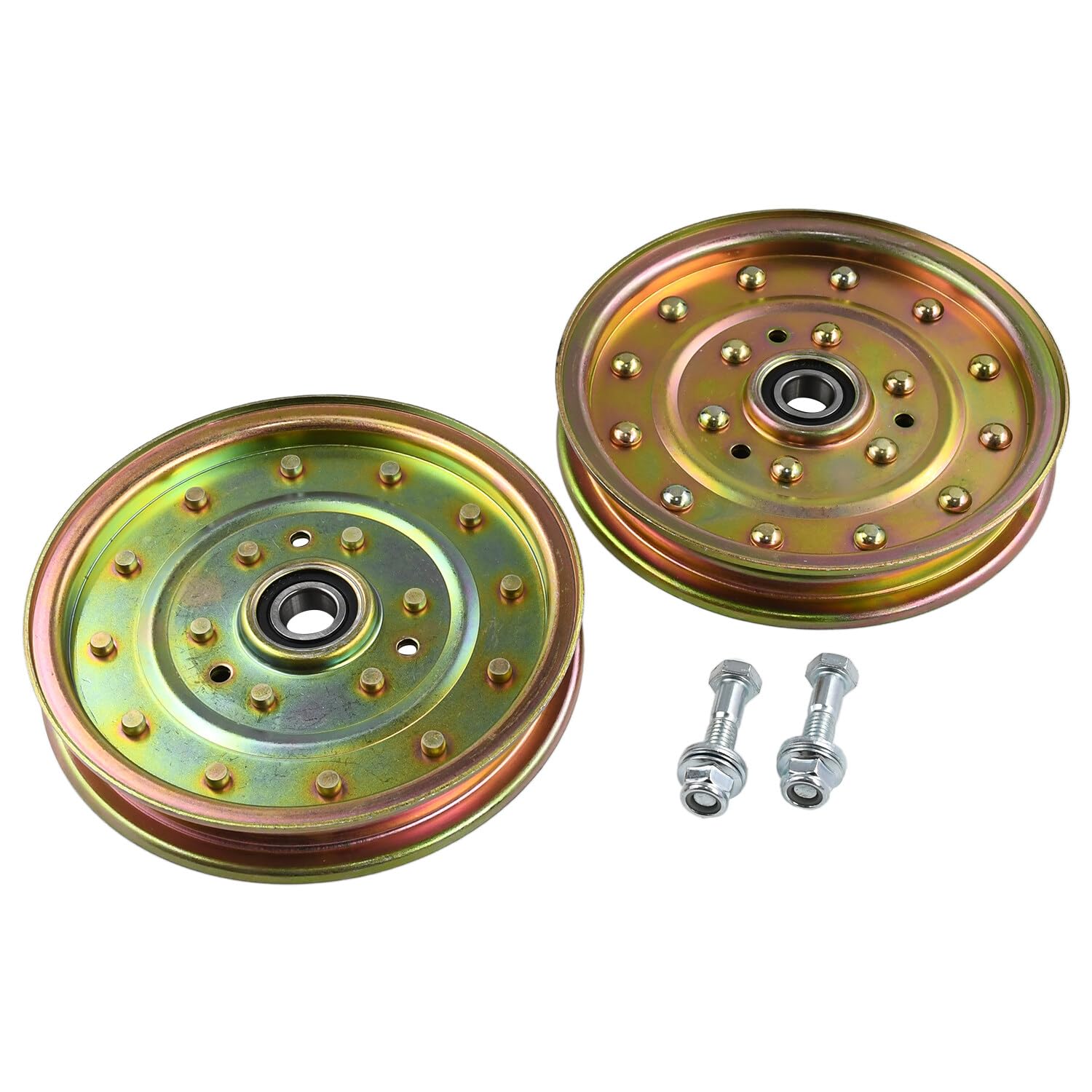 116-4667 Idler Pulley(2) 1-633109 for Exmark Toro 126-7685 633109 Lawn Mower Lazer Z Master 52 60 72 Deck AC AS HP LC XP XS ASX, Pulley-Idler Flat Replaces Husqvarna 539102610, Oregon 78-011