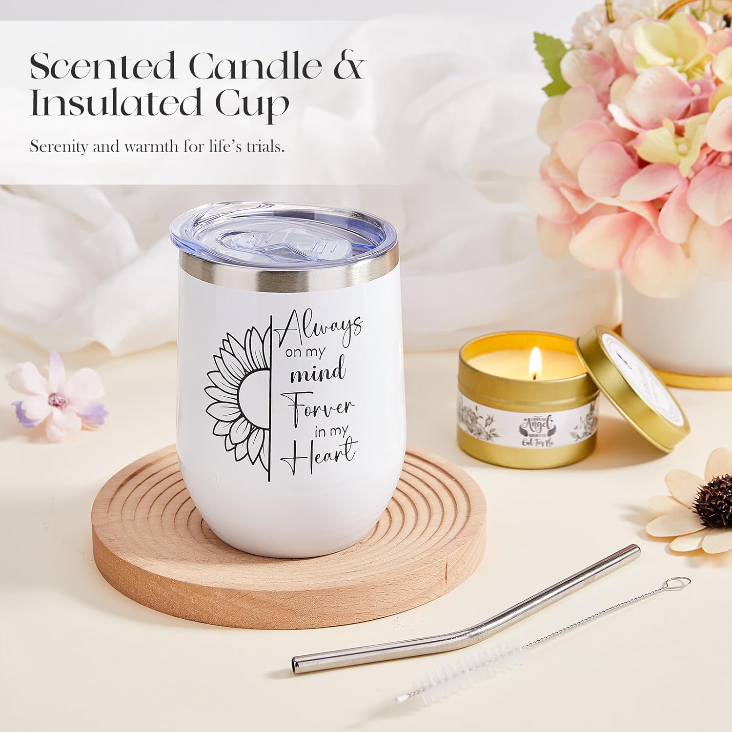 Sympathy Gift Baskets, Unique Memorial Gifts for Loss of Loved One, Bereavement Grief Gift Idea with Crystal Suncatcher, Condolences Gift Basket Box for Women, Sorry for Your Loss Mom Dad Friend Baby - Image 6