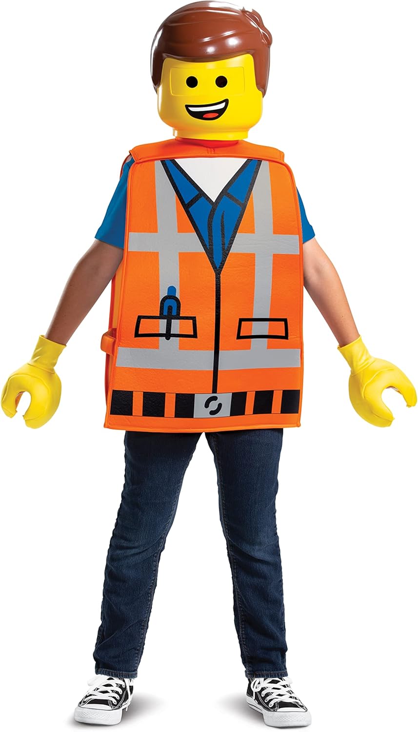 Disguise Emmet LEGO Movie 2 Basic Toddler Costume Yellow, Up To Size 6