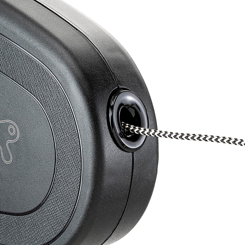 Rozciągliwy smycz dla dużych psów Flippy One Cord L, chowany sznurek 5 m, Max 35 kg, czarny