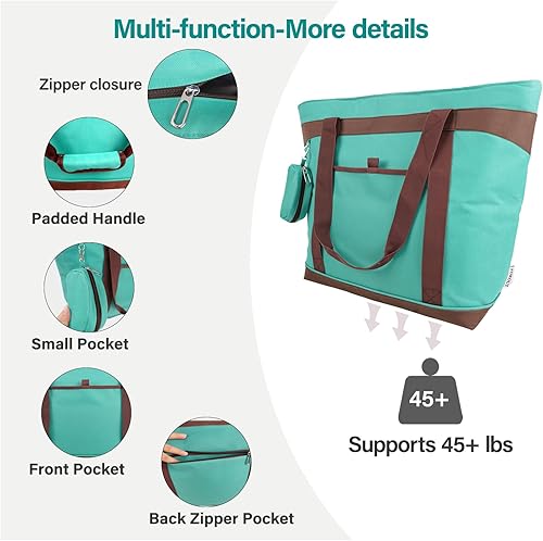 Miniatura 6 de FOROUT Jumbo Insulated Cooler BagInsulated Grocery Bags With Zippered Top Transport Cold Or Hot Food Apply To Delivery Bag
