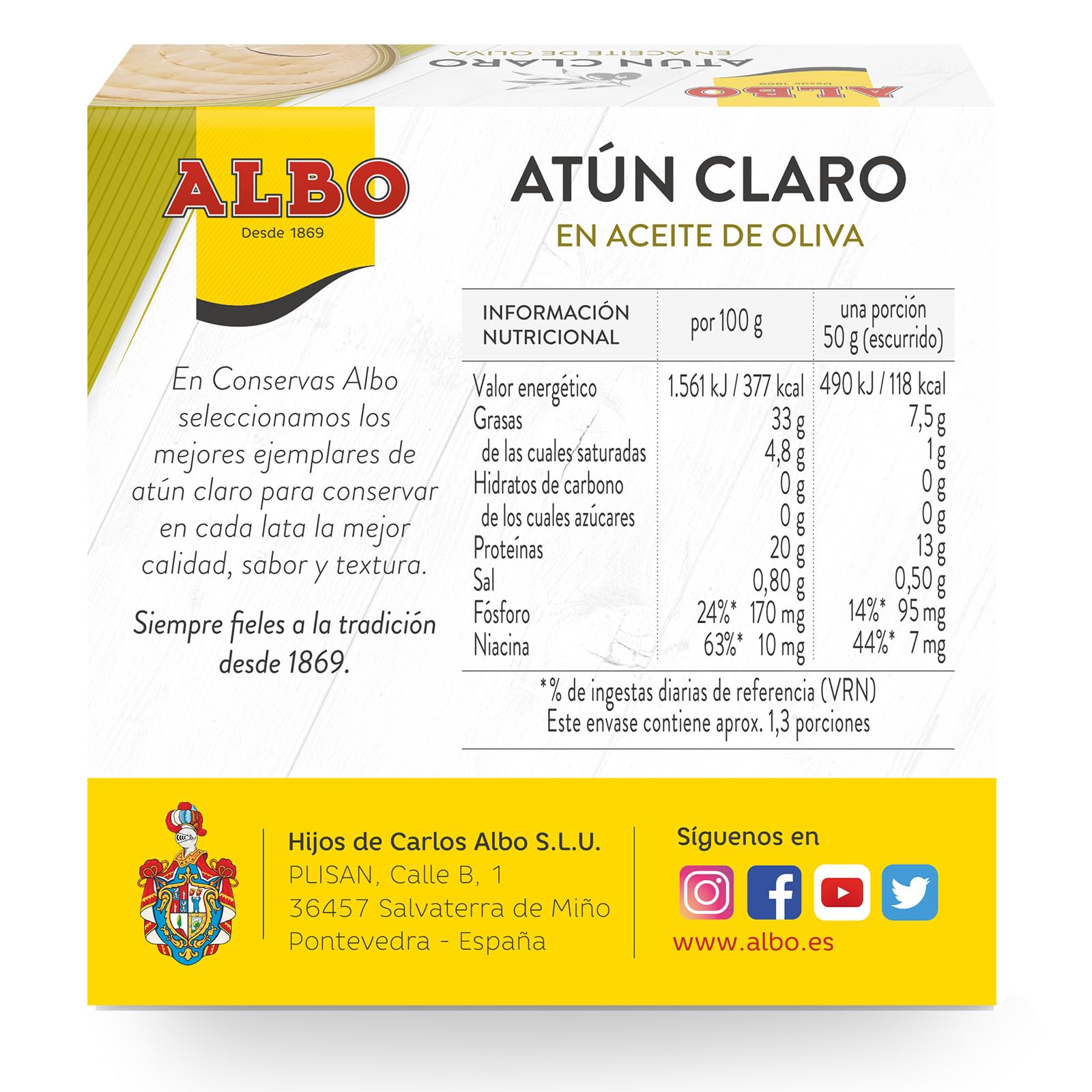 ALBO atún claro en aceite de oliva 67 gr