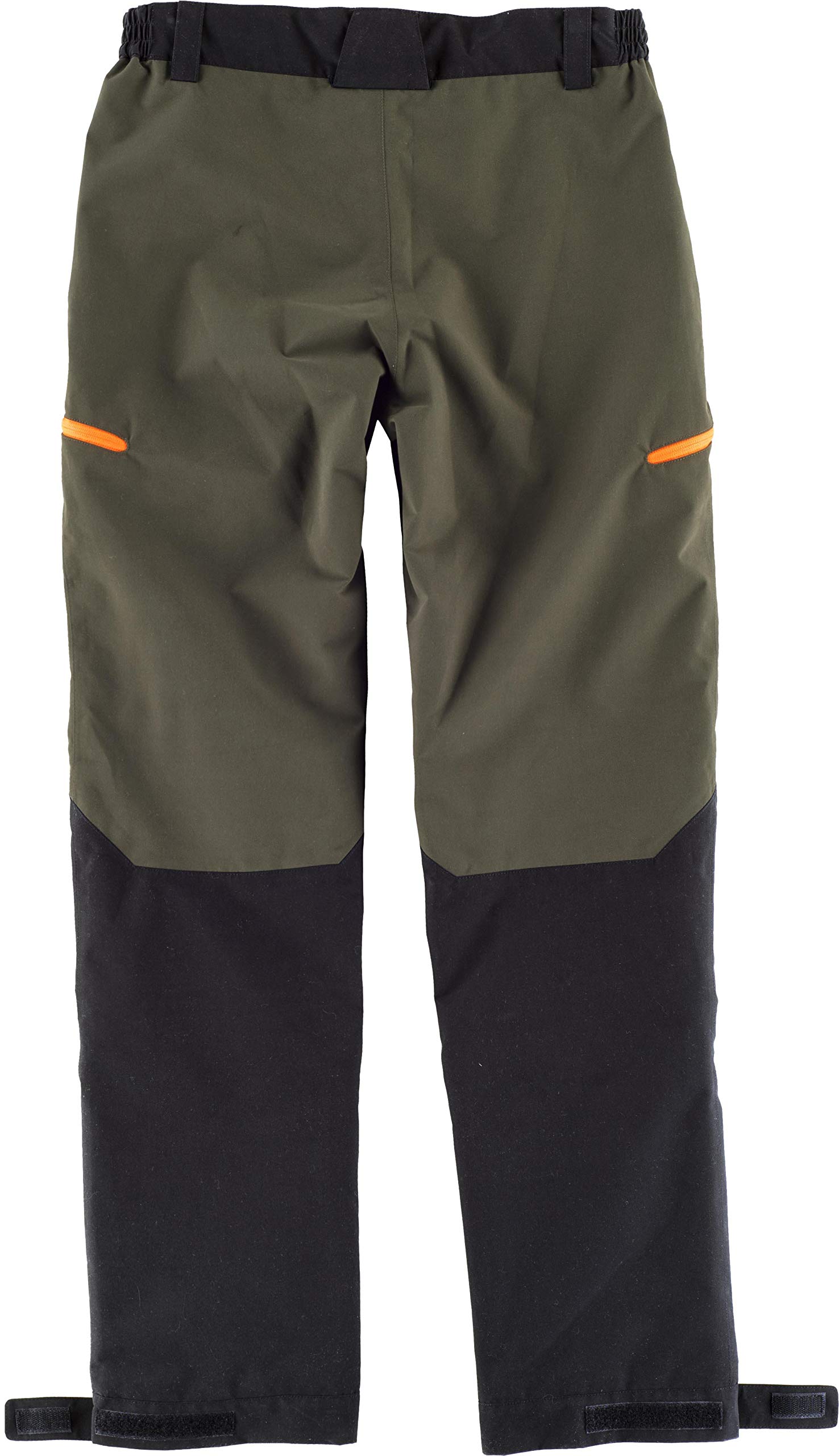 Work Team Pantalón Impermeable Caza y Pesca Combinado. Dos Bolsos de Abertura Inclinada en los costados y Dos Bolsos Laterales, Todos Interiores con c Hombre Verde Caza + Negro L