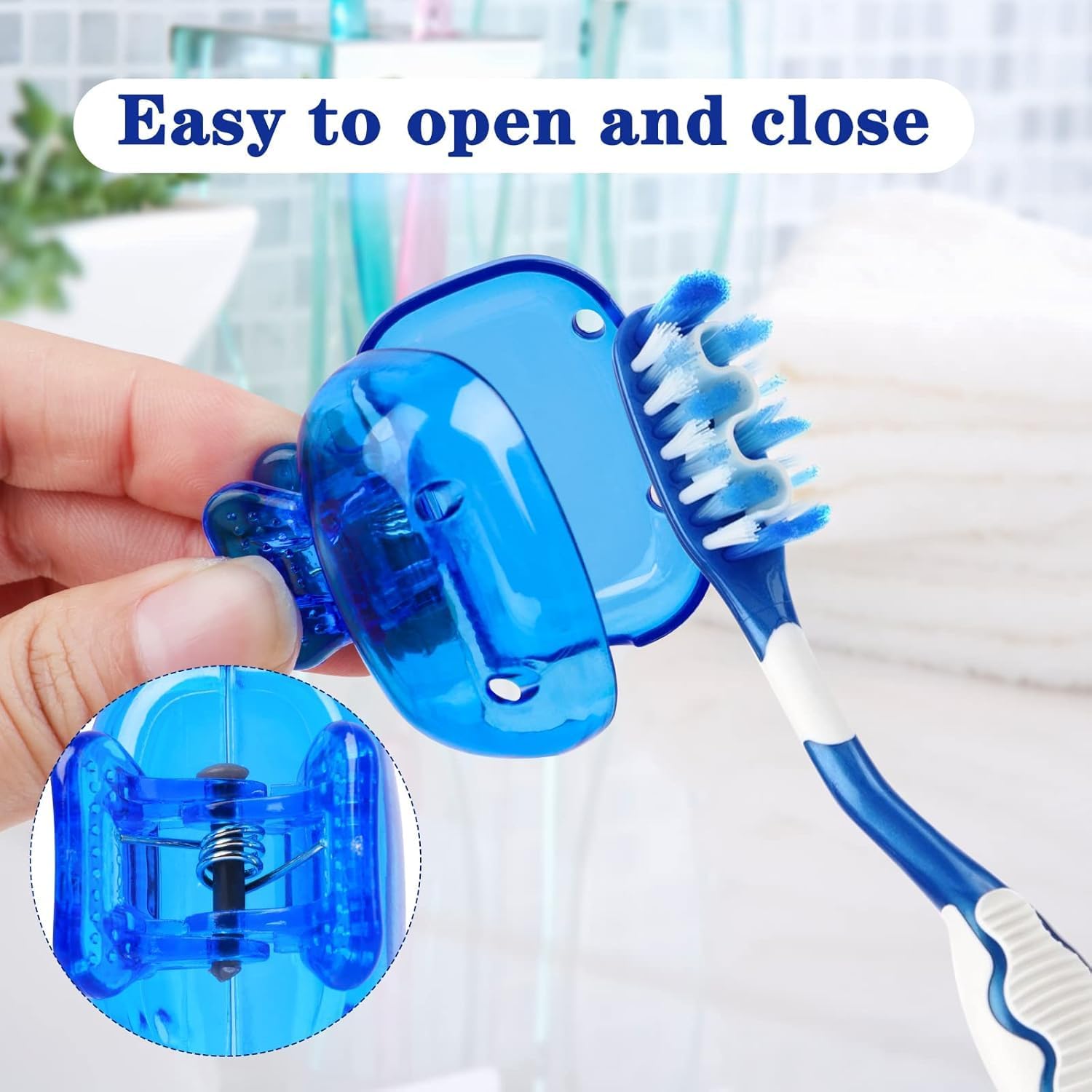 Netora 6 Pcs Toothbrush Covers Clip-On Toothbrush Protector Caps Brush Head Cover for Manual & Electric Toothbrush Portable Travel Toothbrush Guard - Multicolor 2
