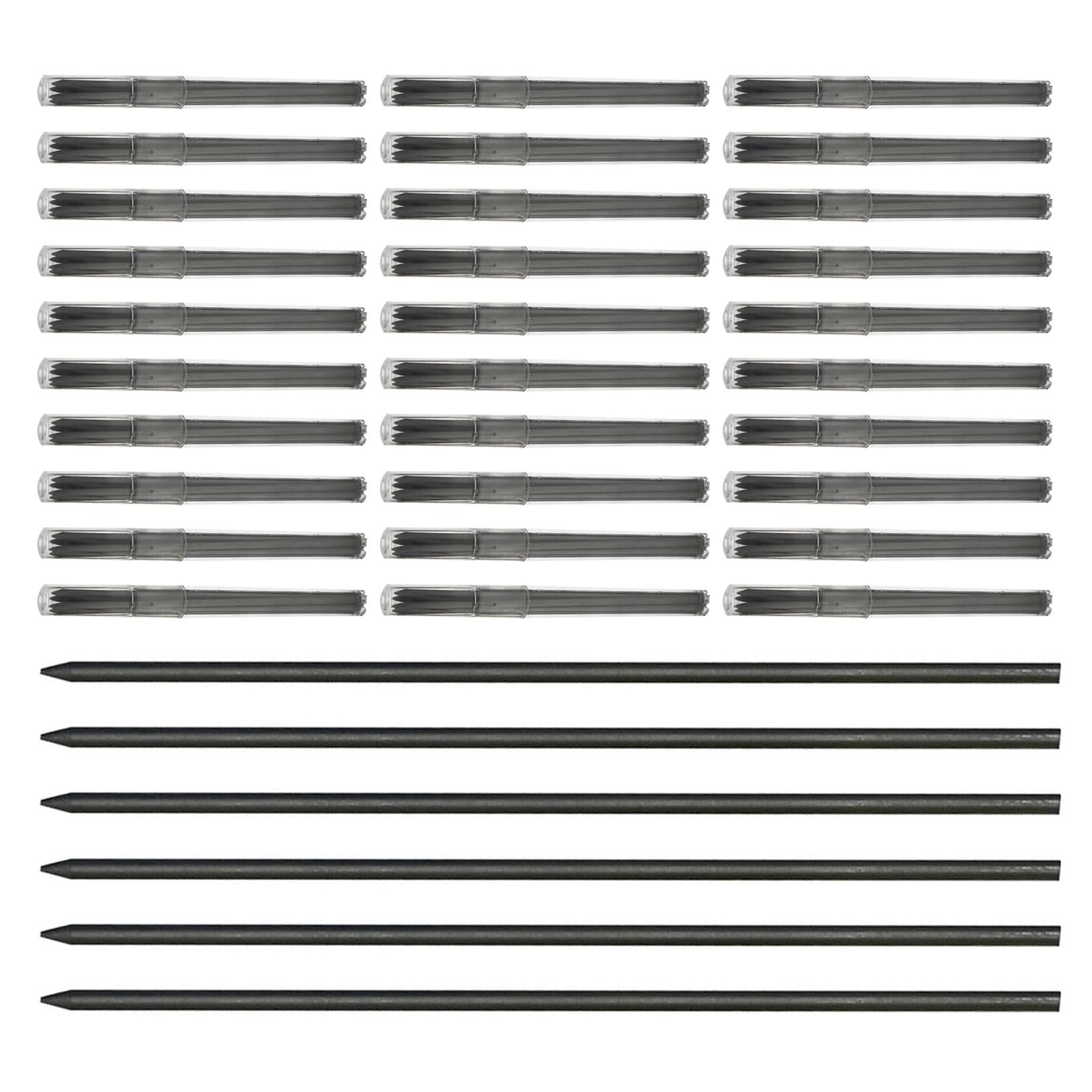 800 Unidades Puntas para Lápices Mecánicos Hb 2.0mm Color Negro, 100 Cajas de Plástico para Escritura y Líneas Oscuras Consistentes, Ideales para Estudiantes y Profesionales