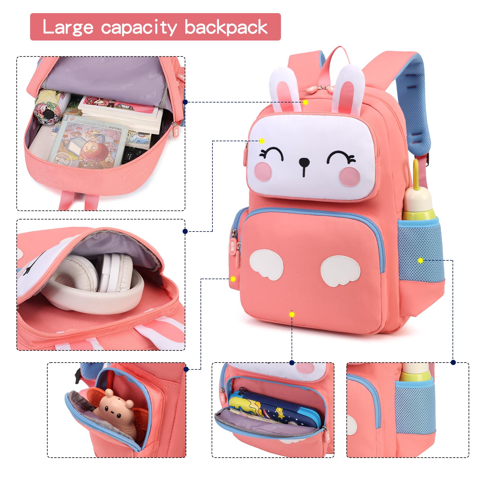 SIVENKE Zaino per Bambini per 5-10 Anni Bambini Zaino Daypack Borsa da Scuola Zaini Zaino Scuola Cartella Ragazzi Ragazze