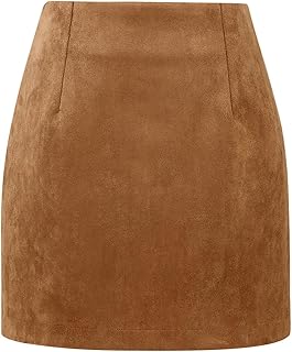 Womens High Waist Plaid Skirt Bodycon Pencil Wool Mini Skirts