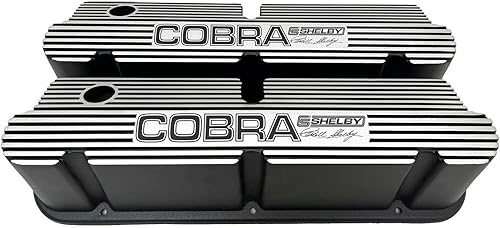SBF Shelby - Cubiertas para válvulas, Cobra CS Shelby con firma, color negro - Ansen USA