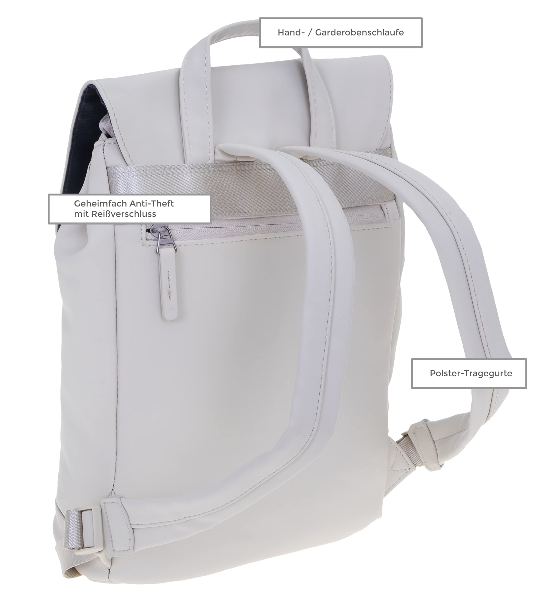 New Rebels Rucksack Damen Daley Fashion small Damenrucksack Mini Handtasche Plane 51.1312 + Schlüsseletui