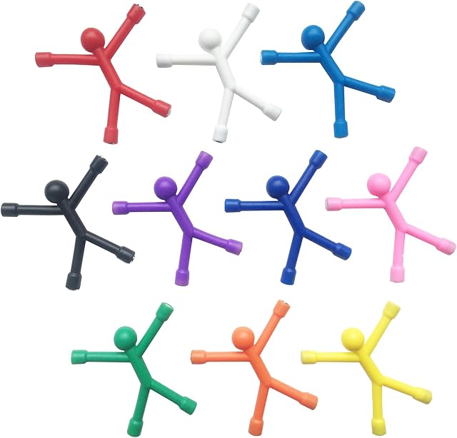 10PCS Novelty Mini Man Fridge Magnets, Toosunny Cute Rubber Magnet Men Refrigerator Magnets Magnetic Toy For Kids And Adults Office Fun Decorative Decoration