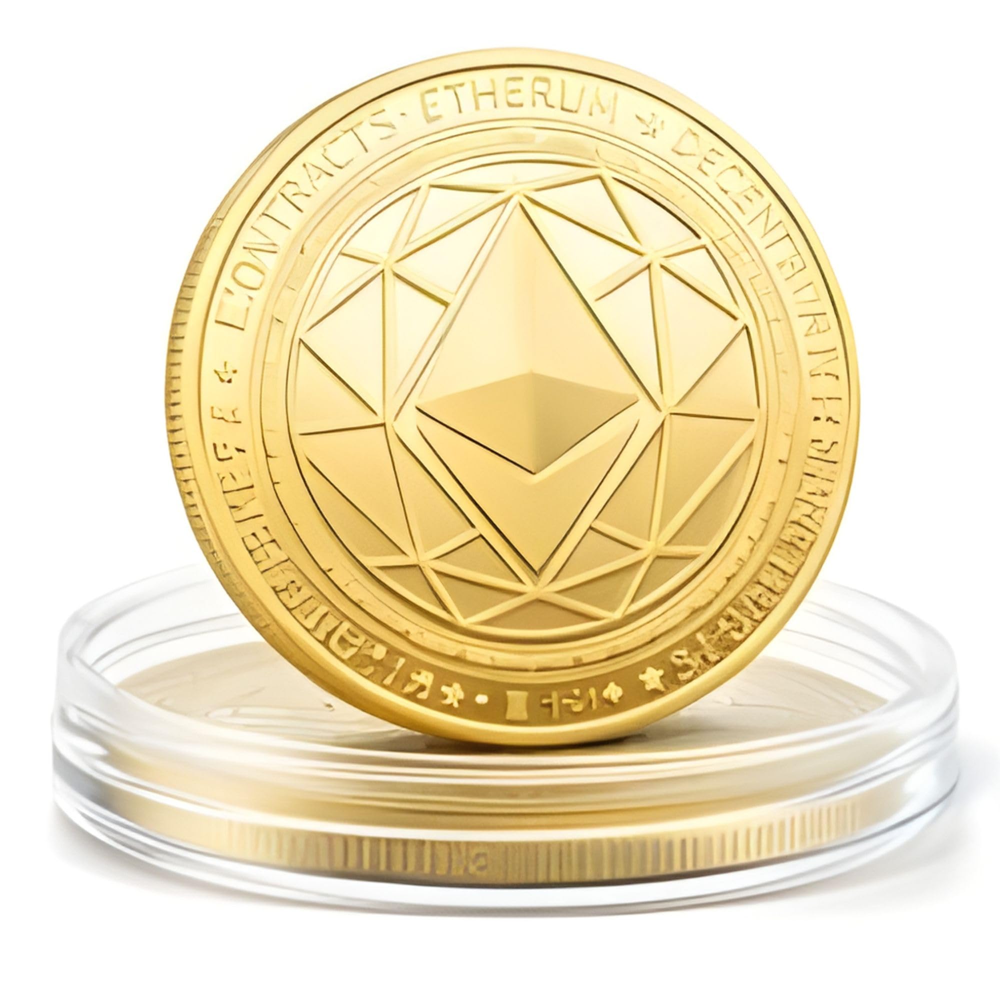 Craftbia Ethereum New (ETH) Crypto Coin-Special Edition Metal Coin with  Golden Plated 32g-40mm. : Amazon.in: Jewellery