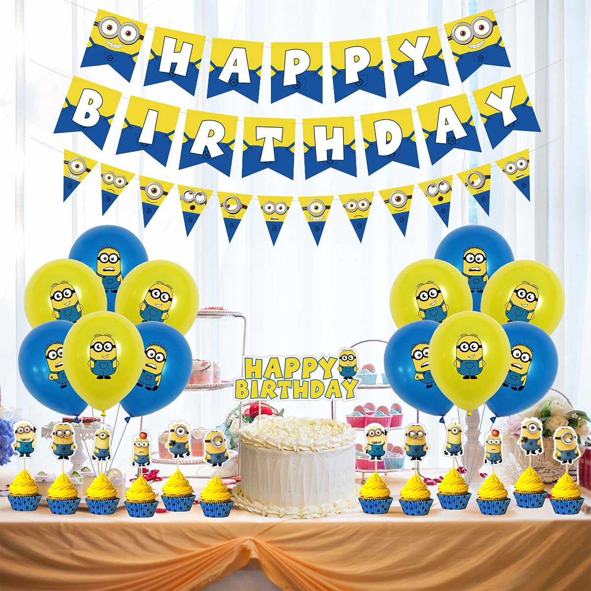 Minions Birthday Party Supplies Includes Minions Balloons,Minions