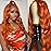 Srakuw 13X4 Orange Ginger Lace Front Wigs Human Hair Pre Plucked Body Wave Invisible Brazilian Colored Wigs for Black Women HD Lace Frontal Wigs 180% Density (22 Inches)