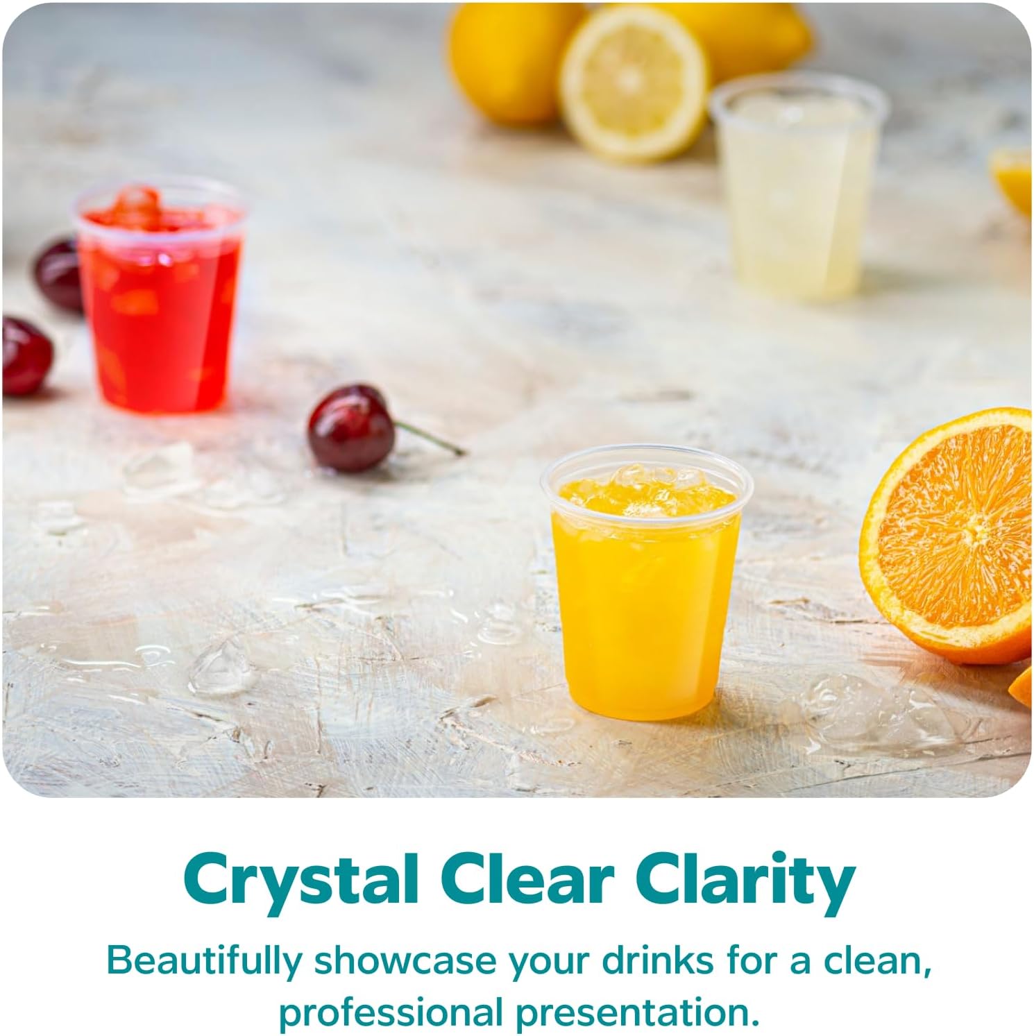 Clear Plastic Cups [ - ] – Small Disposable Drinking Cups for Water,