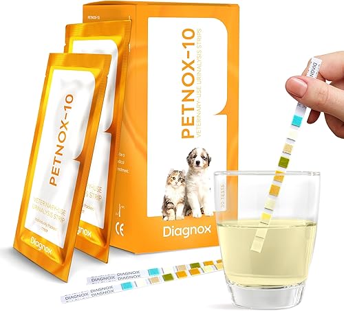 PETNOX - Tiras de prueba de orina de 10 parámetros para gatos y perros, 30 pruebas de grado veterinario empaquetadas individualmente y pruebas de
