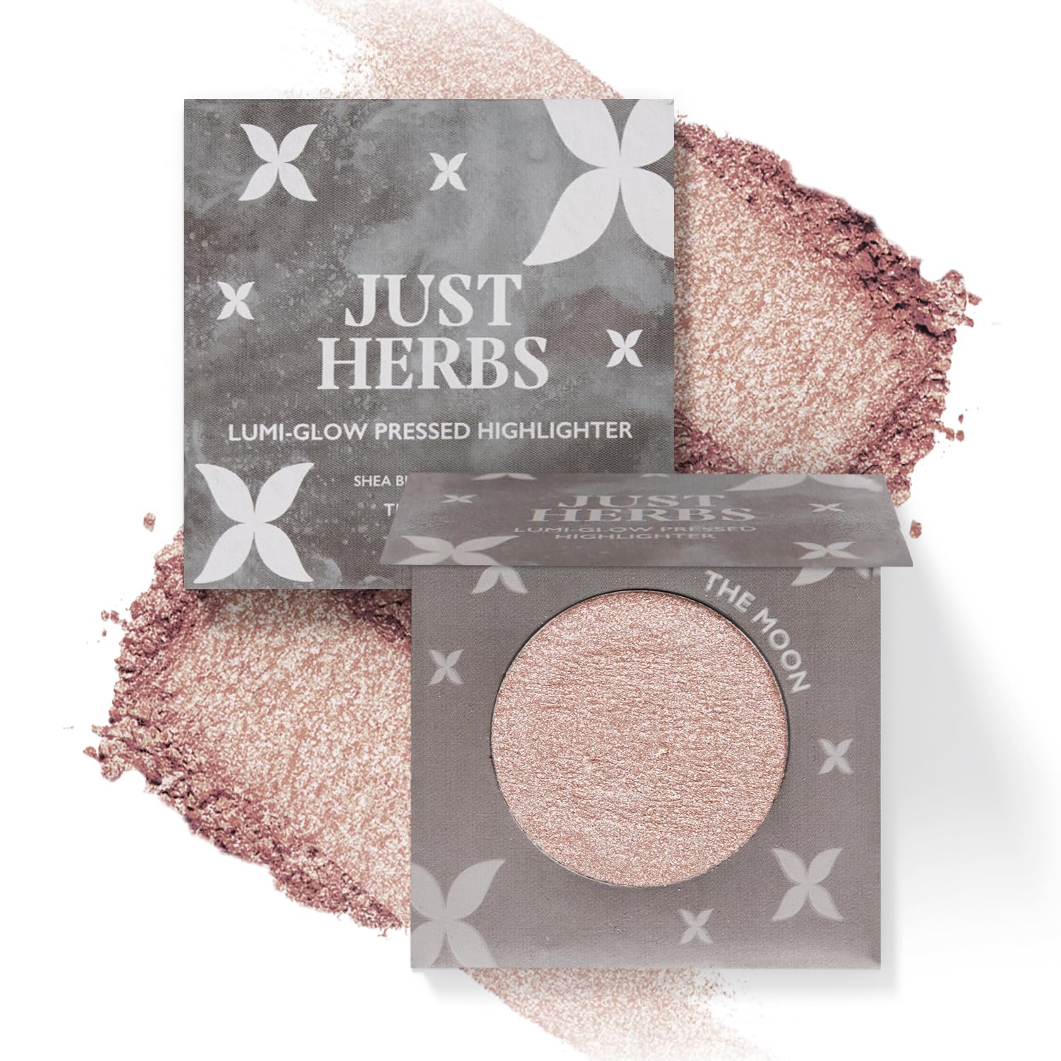 Just Herbs Lumi Glow Pressed Highlighter for Face Makeup Shea Butter + Vitamin C, 3.5 g (The Moon)-picture-10