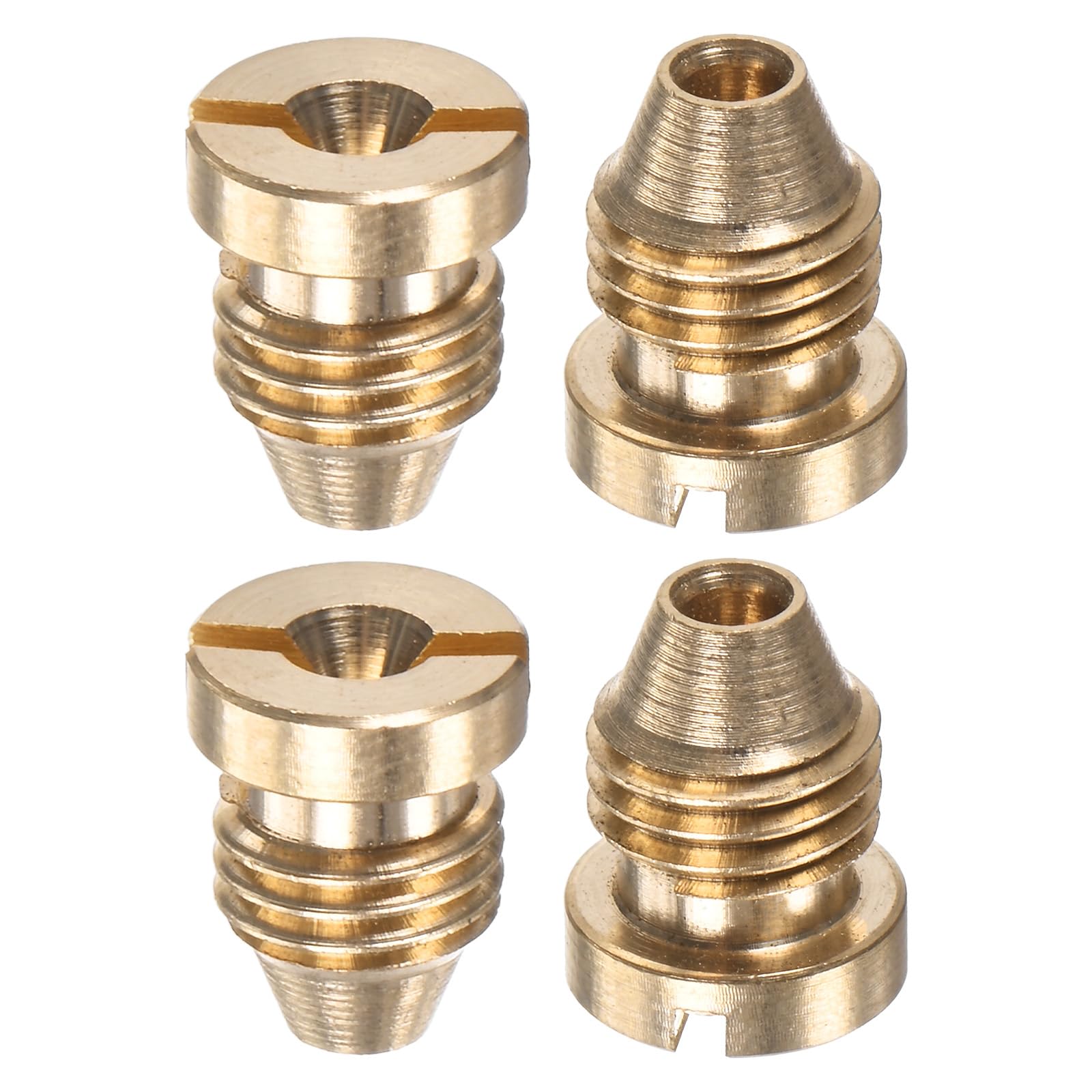M METERXITY 4-Pack Foam Cannon Orifice Nozzle, 1.4mm Brass Universal Thread Tips for Snow Foam Lance/Garden Hose/Kitchen Cleaners, Sprayer Connector Replacement Nozzles