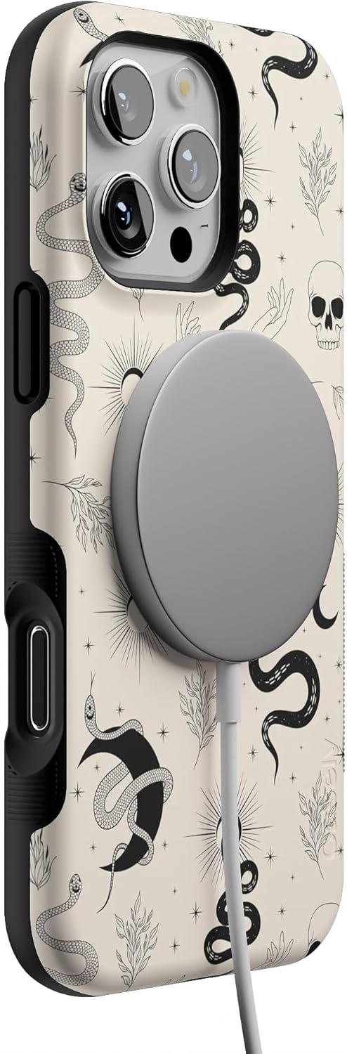 Casely iPhone 16 Pro Max Case | No Further Explanation | Snakes & Skulls | Bold Protective Design | Compatible with MagSafe