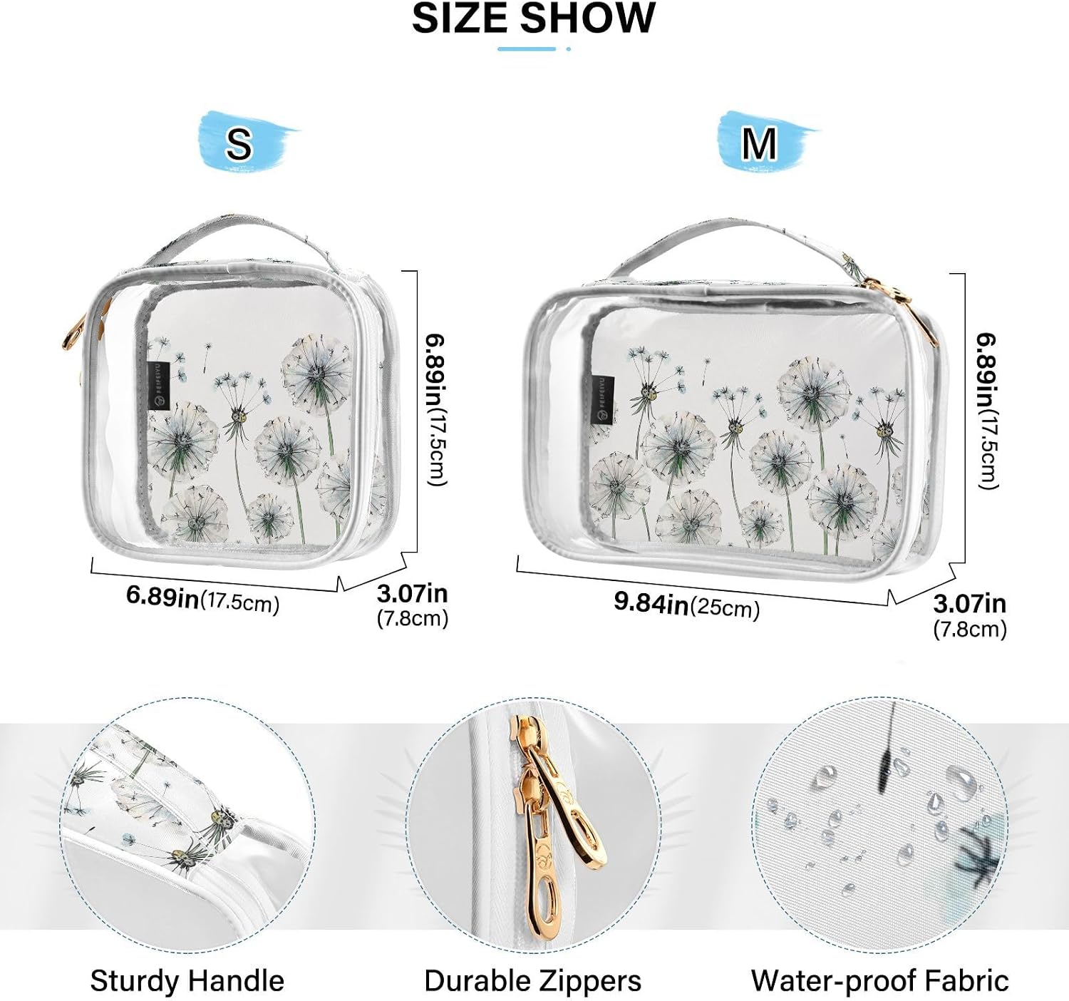 Las mujer claro Organizador de la bolsa de maquillaje bolsas Tote bolsas de aseo viaje claro transparente de PVC bolsa de cosméticos con malla - China Bolsa transparente de PVC y bolsa