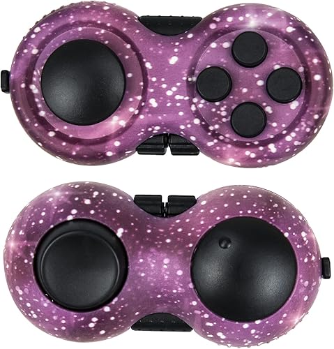 Miniatura 8 de WTYCD The Original Fidget Retro The Rubberized Classic Controller Game Pad Fidget Focus Toy con 8 funciones Fidget y cordón - Perfecto para aliviar