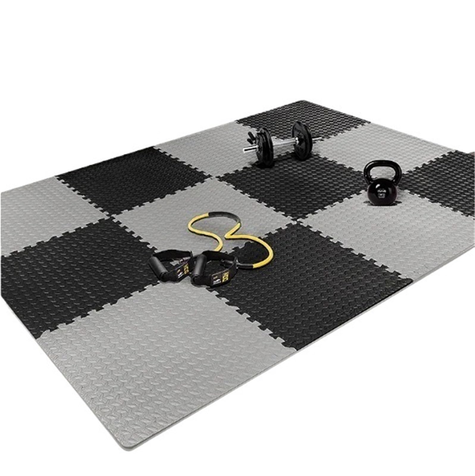 Tappeto Da Fitness A Puzzle Tappetini ad incastro EVA 30x30 cm Piastrelle ammortizzanti antiscivolo ecologiche for palestra