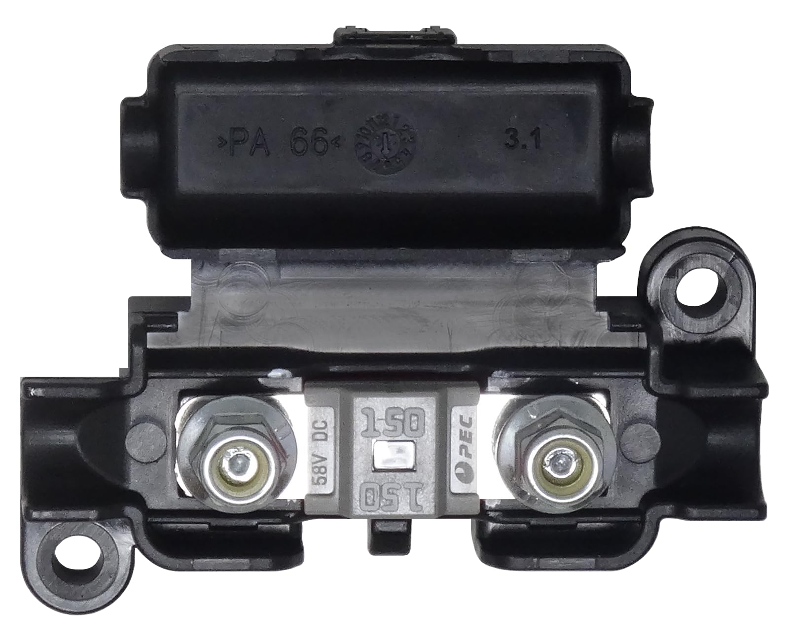 MIDI Link In-Line Fuse Holder with MIDI Link Fuse – Heavy-Duty Protection, Heat & Chemical Resistant, Color-Coded with Amperage Markings, Stainless Steel M5 Hardware, ISO 8820-5 Compliant (150A)