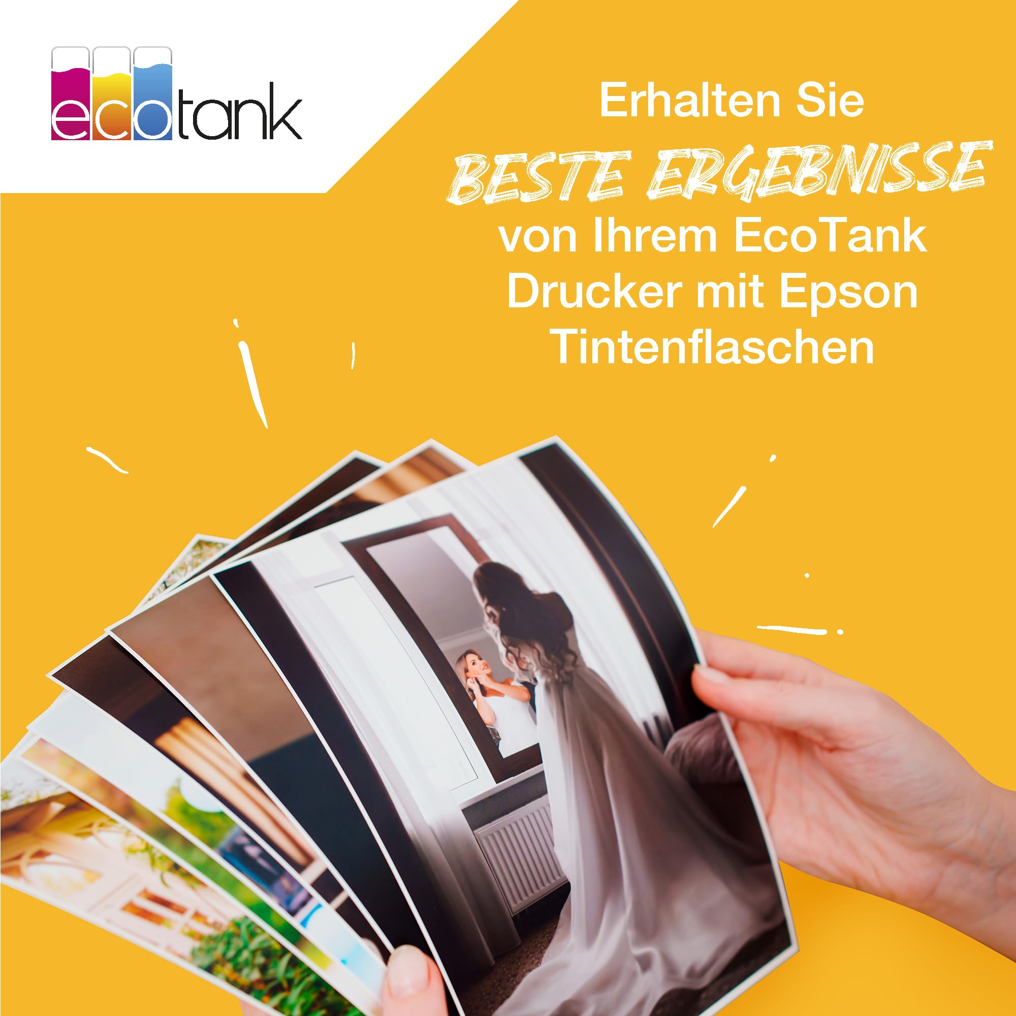 Epson EcoTank 104 Original Tintenflaschen 4x Farb-Multipack Schwarz Cyan Magenta Gelb