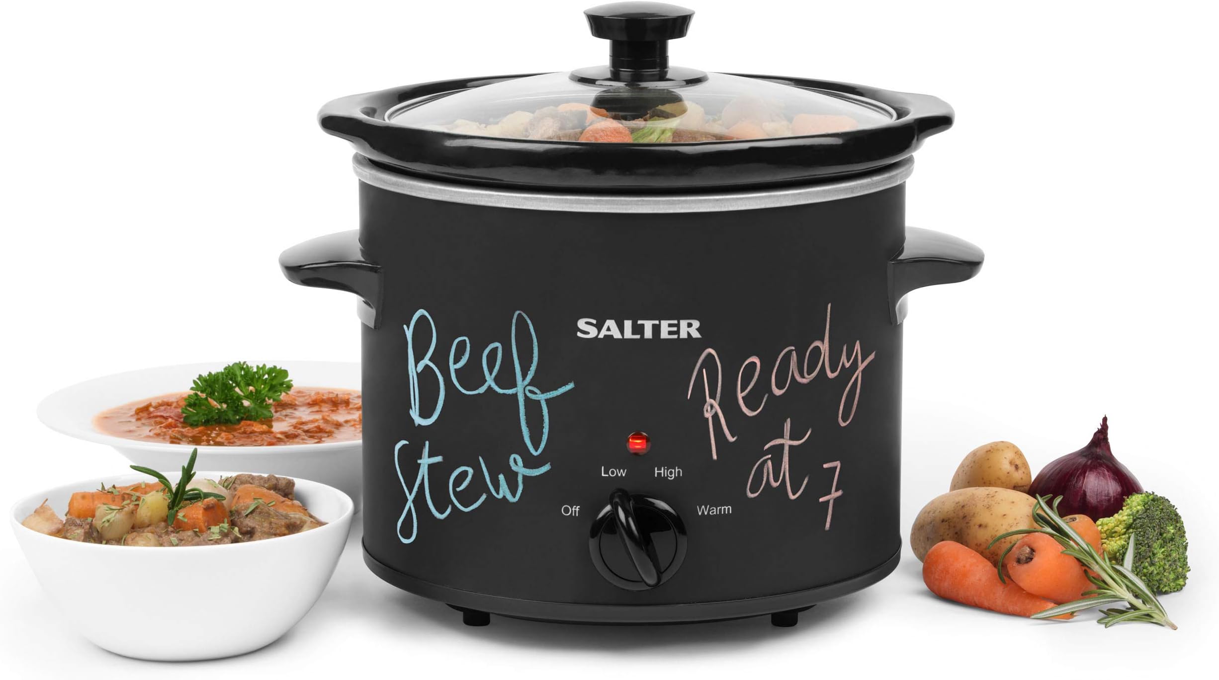 Salter EK2842 3.5L Chalkboard Slow Cooker Family Sized Electric